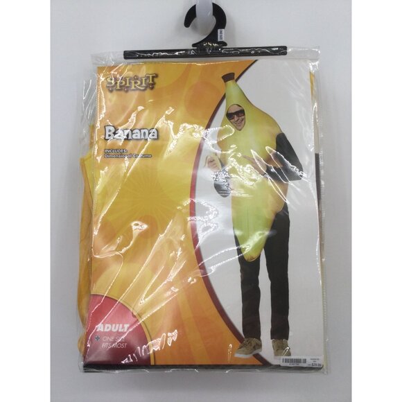 Spirit Other - Spirit Banana Halloween Costume Yellow Fruit Adult One Size Fits Most